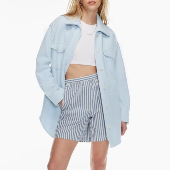 Wilfred Free Free Terry Fleece Shirt Jacket Organic Cotton Shacket XS